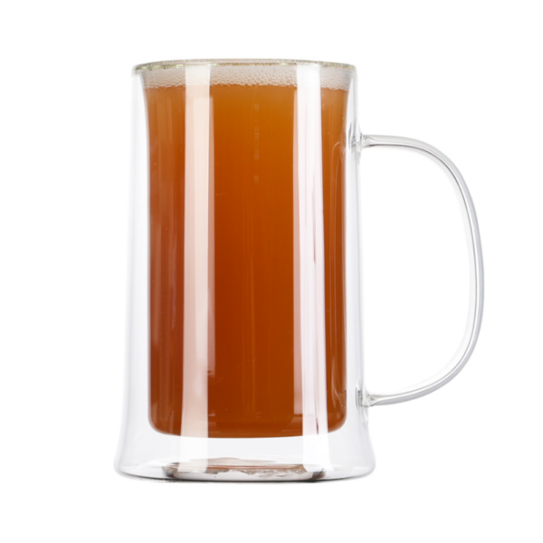 High Borosilicate Double-Walled Glass Mug